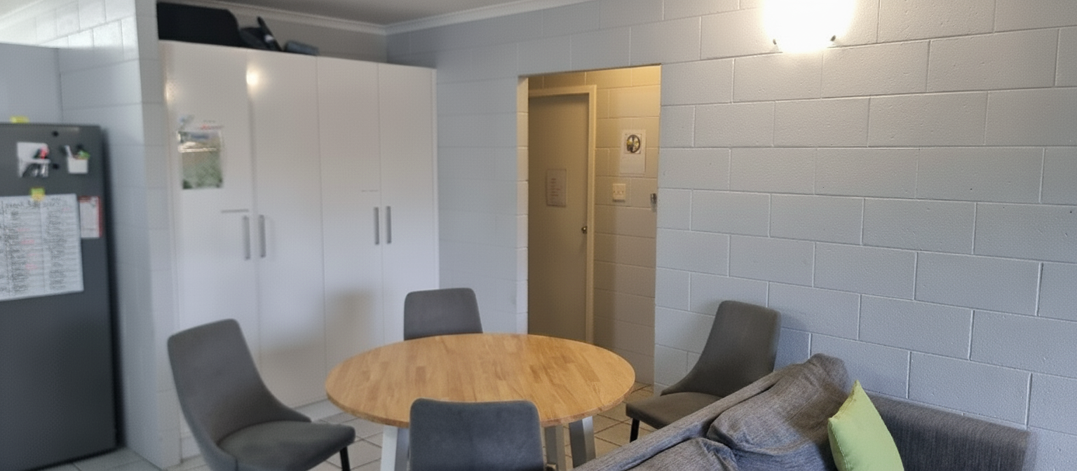 Cozy, accessible dining and living area in a Comfortable and Cozy SIL in Cairns, 48 Swallow St, Mooroobool Qld 4870, part of Australia’s leading disability accommodation provider.