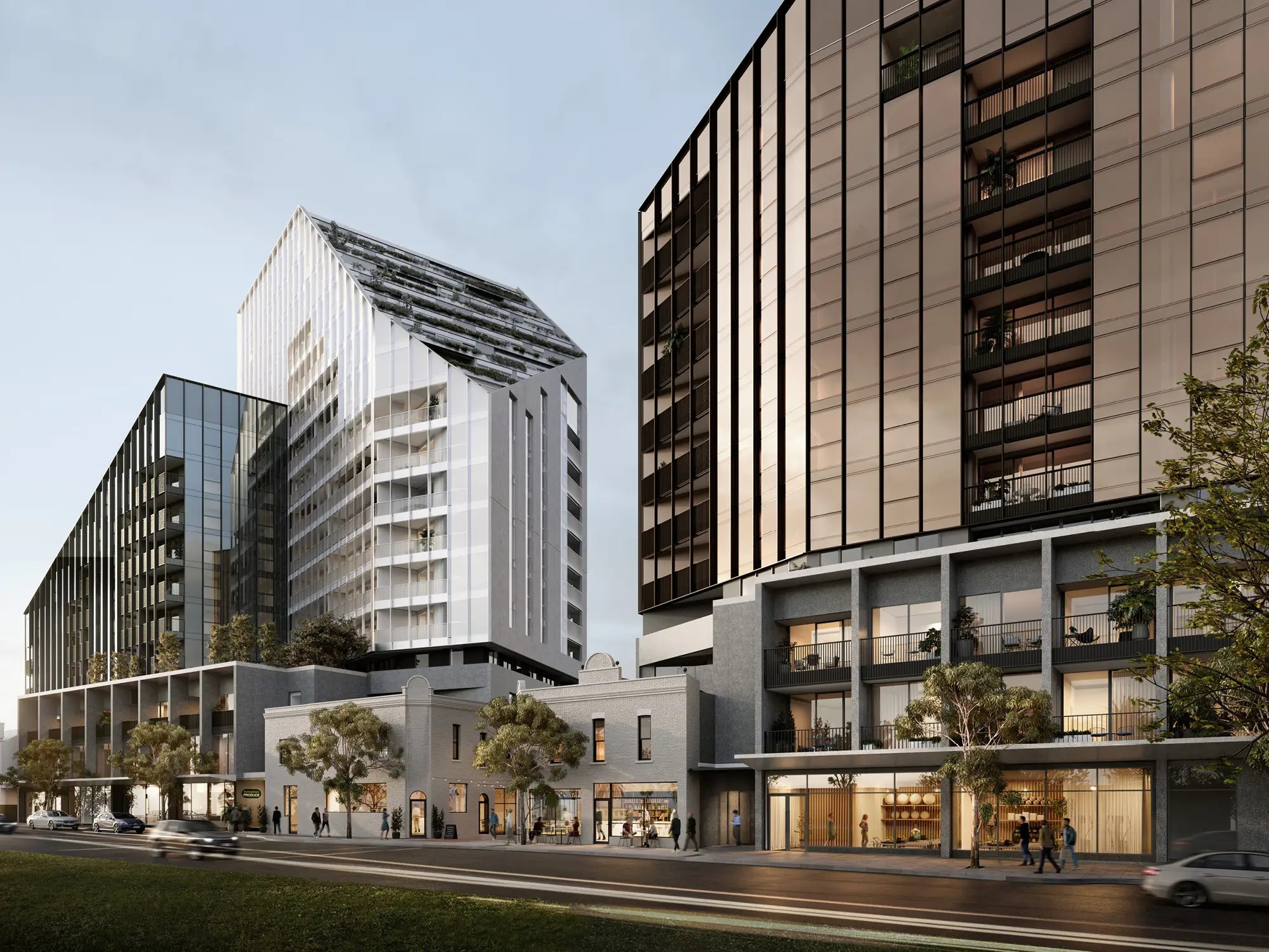 Modern exterior of Multiple SDA apartments in Malvern with SIL supports, featuring contemporary design, balconies, and street-level access, part of Australia’s leading disability accommodation provider.